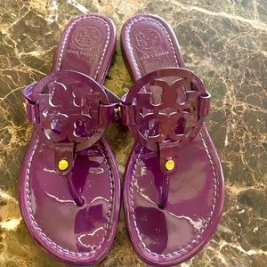 Tory Burch purple, patent sandals